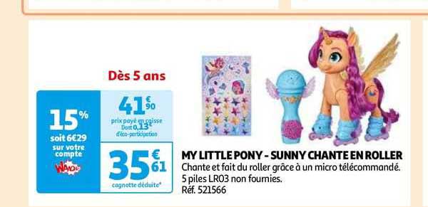 my little pony - sunny chante en roller