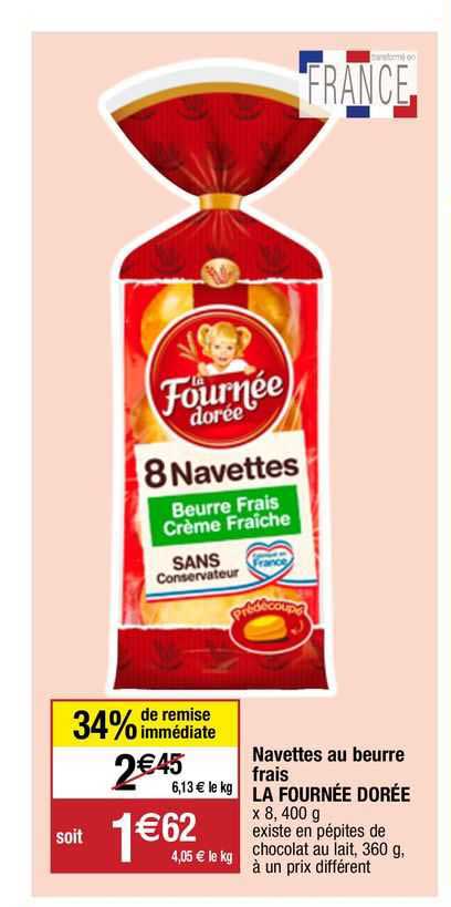 navettes au beurre frais la fournée dorée