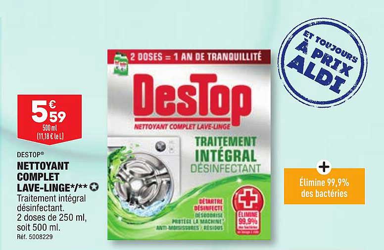 nettoyant complet lave-linge destop