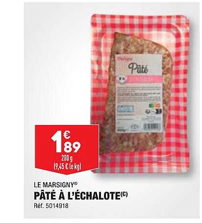 pâté à l'échalote le marsigny