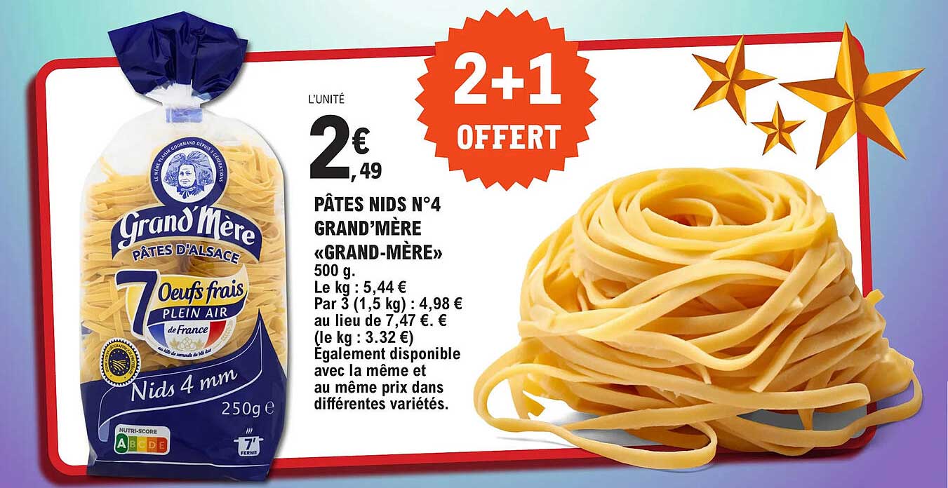 pâtes nids n°4 grand'mère