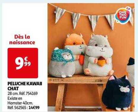 peluche kawaii chat one two fun