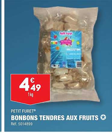 petit furet bonbons tendres aux fruits