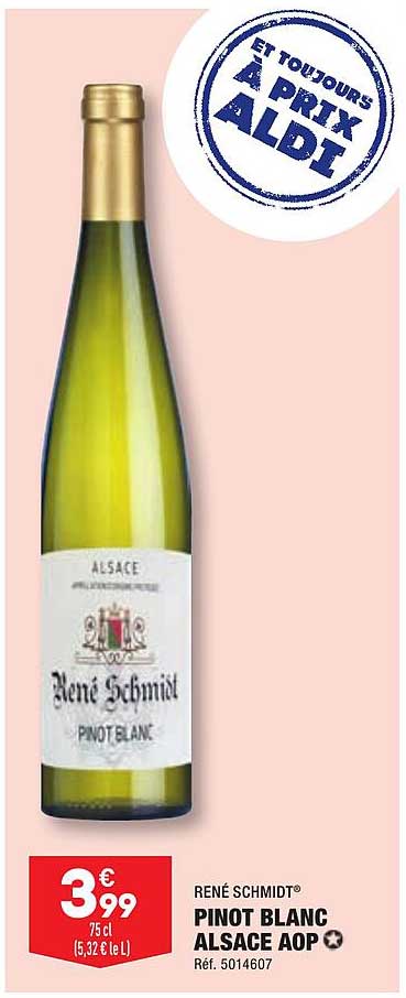 pinot blanc alsace aop rené schmidt