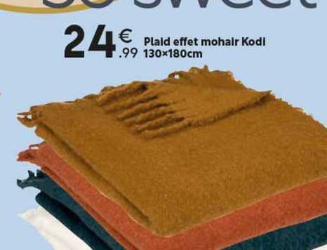 Plaid Effet Mohair Kodi 130 X 180 Cm