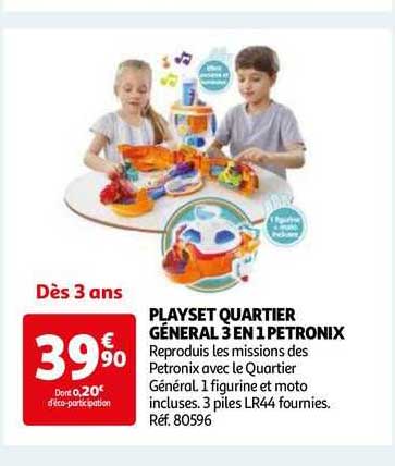 playset quartier général 3 en 1 petronix