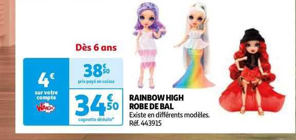 rainbow high robe de bal