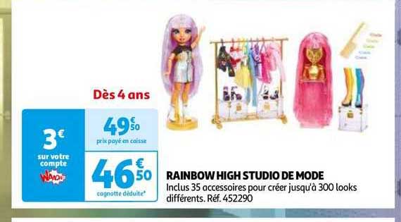 rainbow high studio de mode
