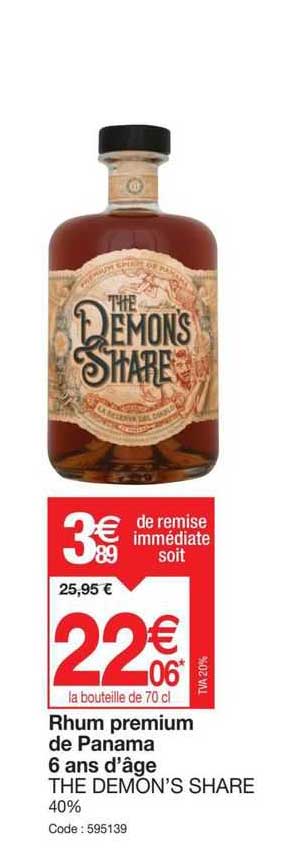rhum premium de panama 6 ans d'âge the demon's share