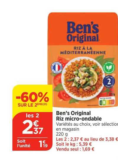 riz micro-ondable ben's original