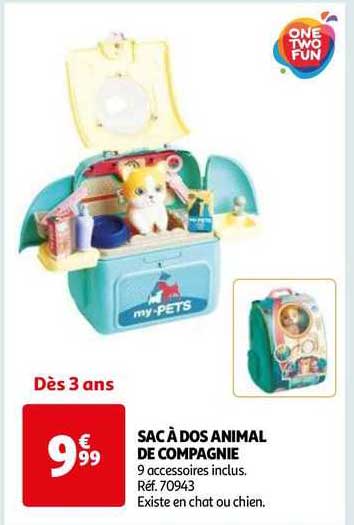 sac à dos animal de compagnie one two fun