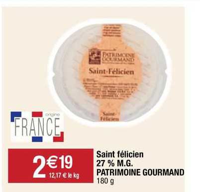 saint félicien 27 % m.g. patrimoine gourmand