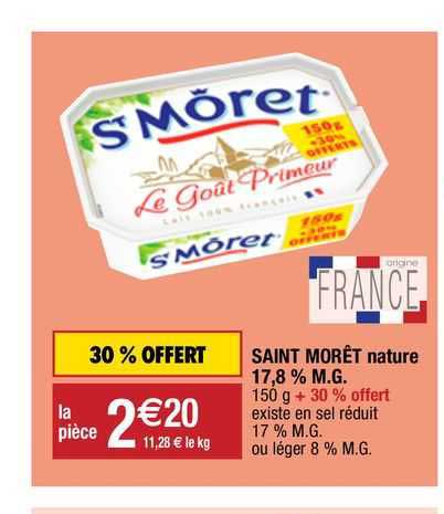 saint morêt nature 17, 8 % m.g.