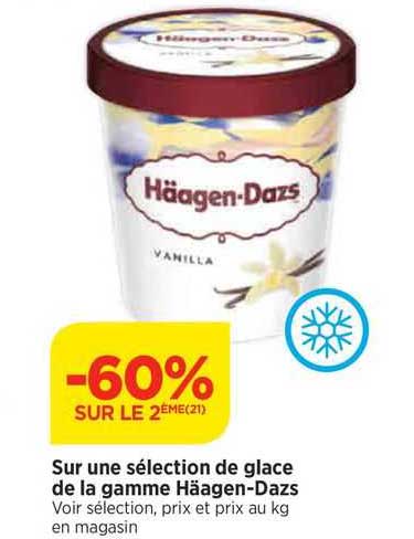 sélection de glace de la gamme häagen-Dazs