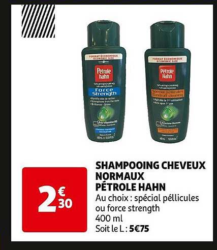 shampooing cheveux normaux pétrole hahn
