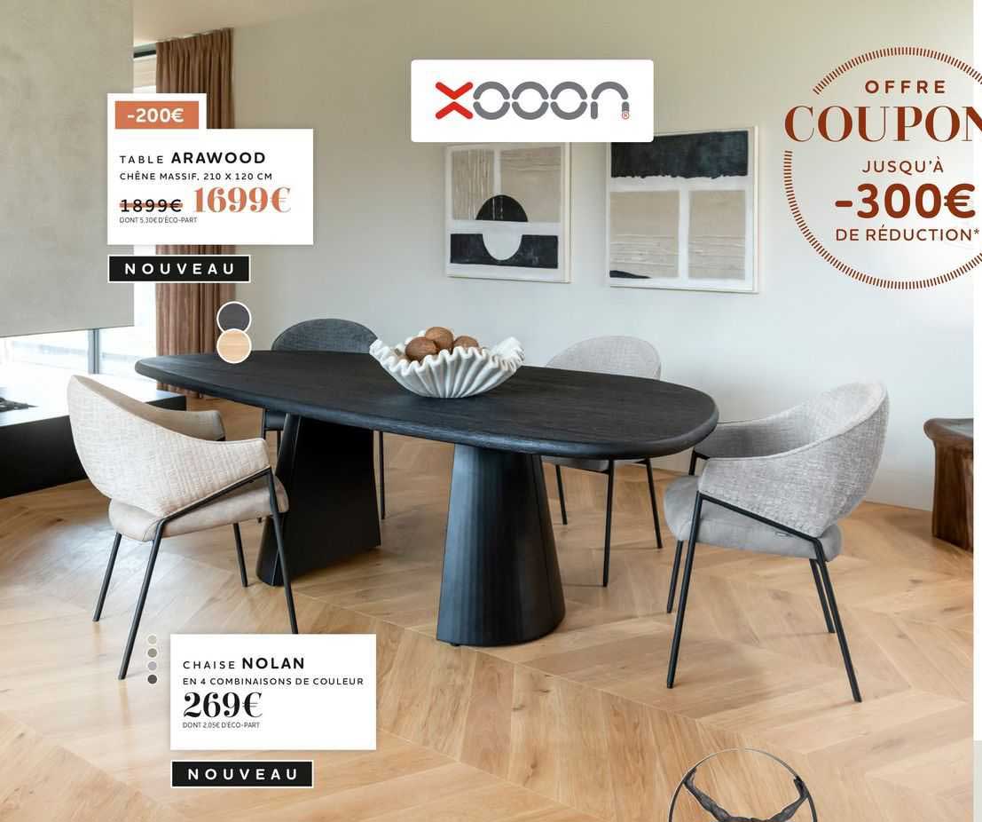 Table Arawood, Chaise Nolan