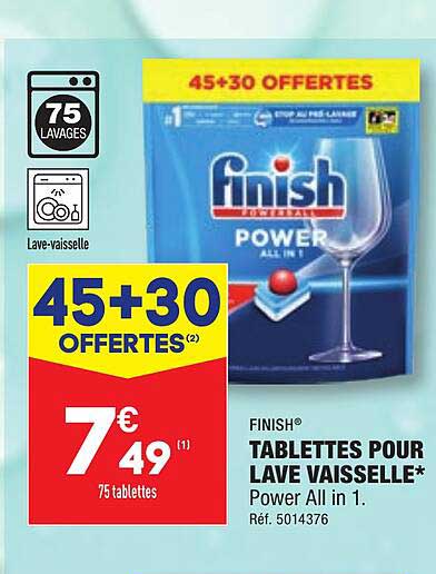 tablettes pour lave vaisselle finish