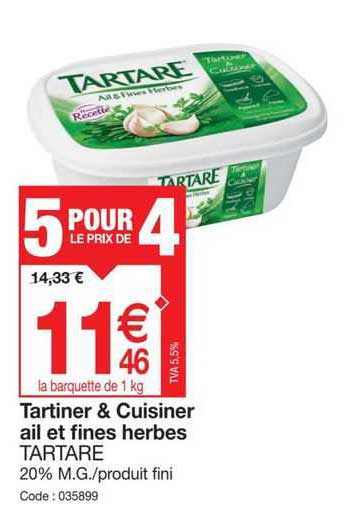tartiner & cuisiner ail et fines herbes tartare