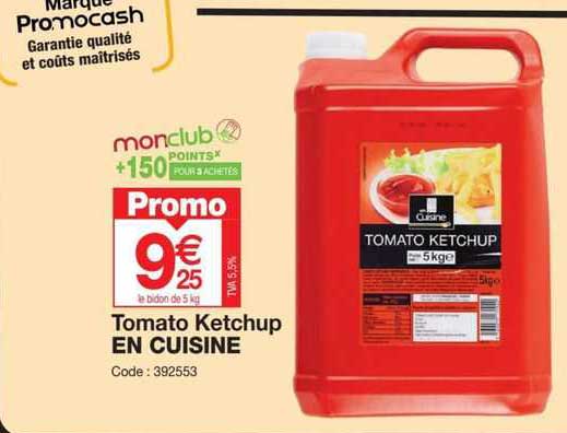 tomato ketchup en cuisine