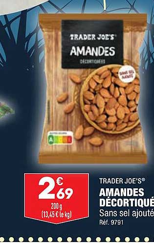 trader joe's amandes décortiquées