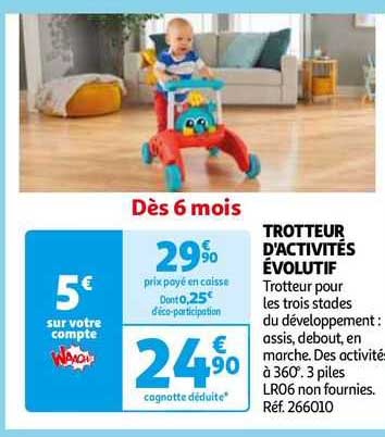 trotteur d'activités évolutif