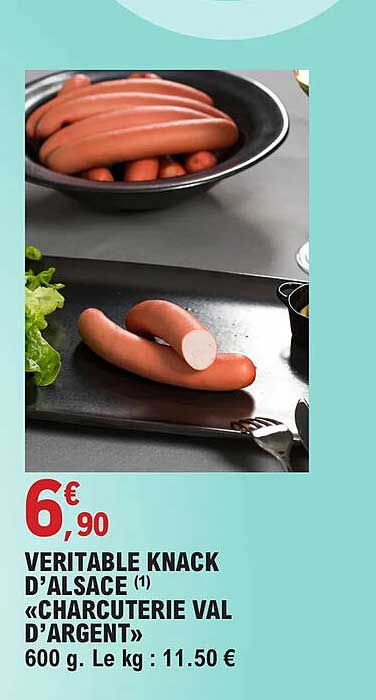 véritable knack d'alsace «charcuterie val d'argent»