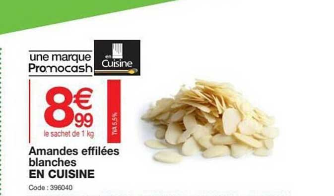 amandes effilées blanches en cuisine