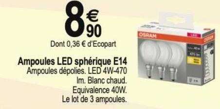 ampoules led sphérique e14