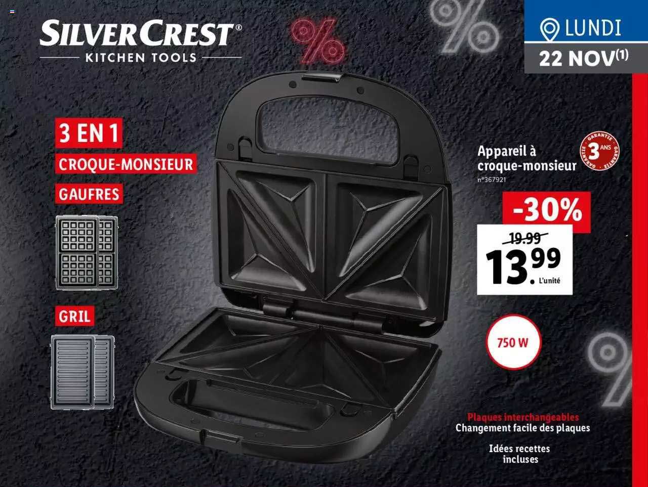 appareil croque-monsieur silver crest
