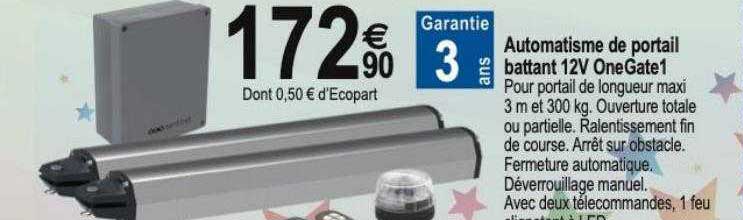 automatisme de portail battant 12v oneGate1