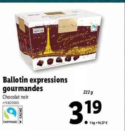 ballotin expressions gourmandes favorina