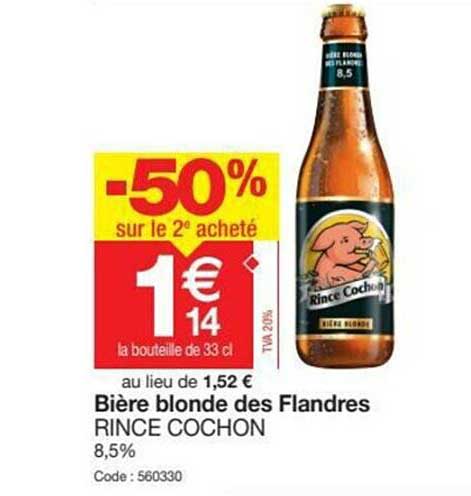 bière blonde des flandres rince cochon