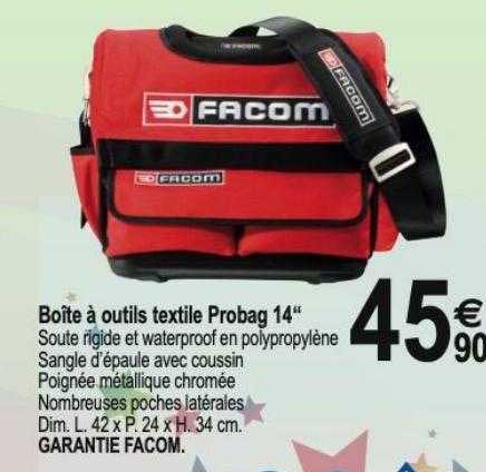 boîte à outils textile probag 14" facom