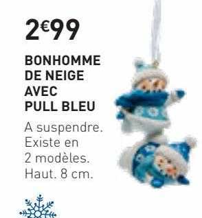 bonhomme de neige avec pull bleu