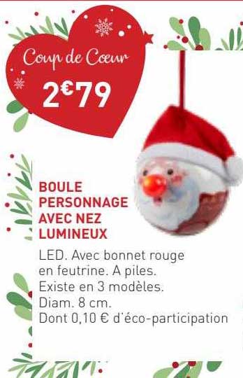 boule personnage avec nez lumineux