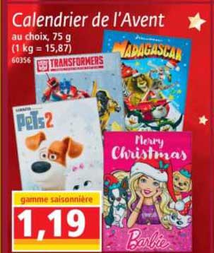 calendrier de l'avent