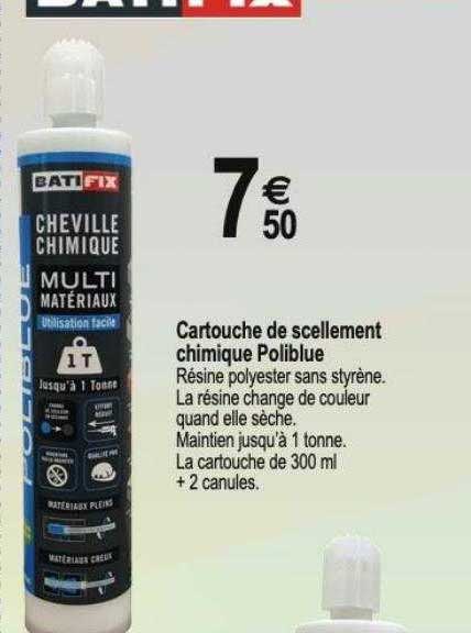 cartouche de scellement chimique poliblue