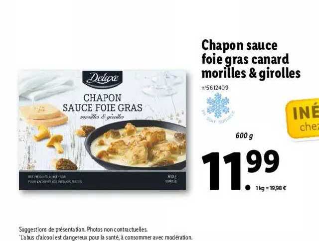 chapon sauce foie gras canard morilles & girolles deluxe