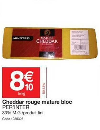 Cheddar Rouge Mature Bloc Per'inter