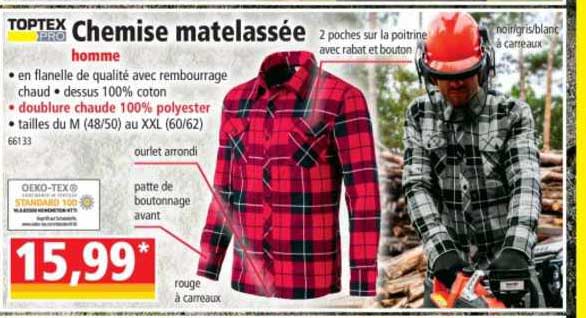 Chemise Matelassée Toptex Pro