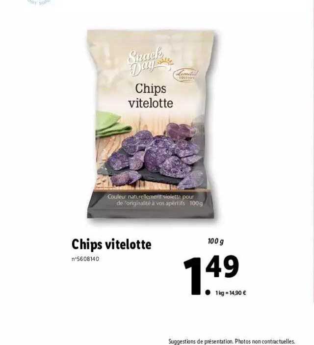 chips vitelotte snack day