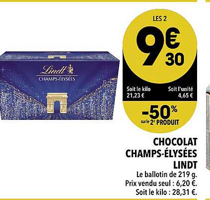 chocolat champs-élysées lindt