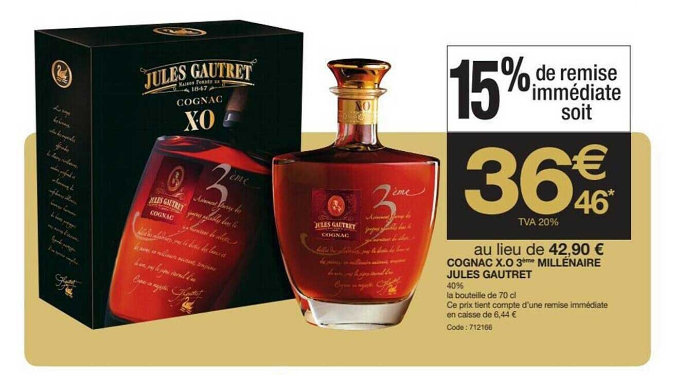 cognac x.o. 3ème millénaire jules gautret