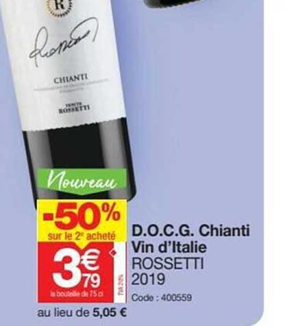 d.o.c.g. chianti vin d'italie rossetti 2019