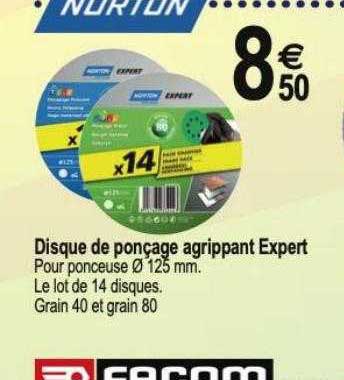 disque de ponçage agrippant expert norton