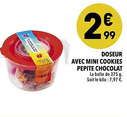 Doseur Avec Mini Cookies Pépite Chocolat