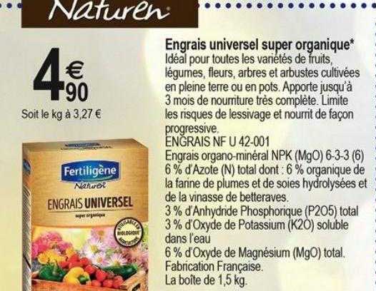 engrais universel super organique naturen