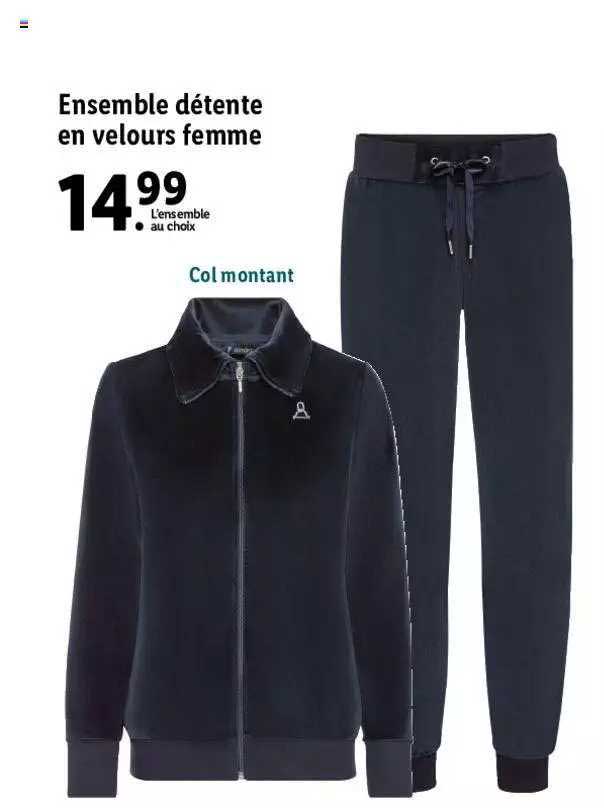 ensemble détente en velours femme