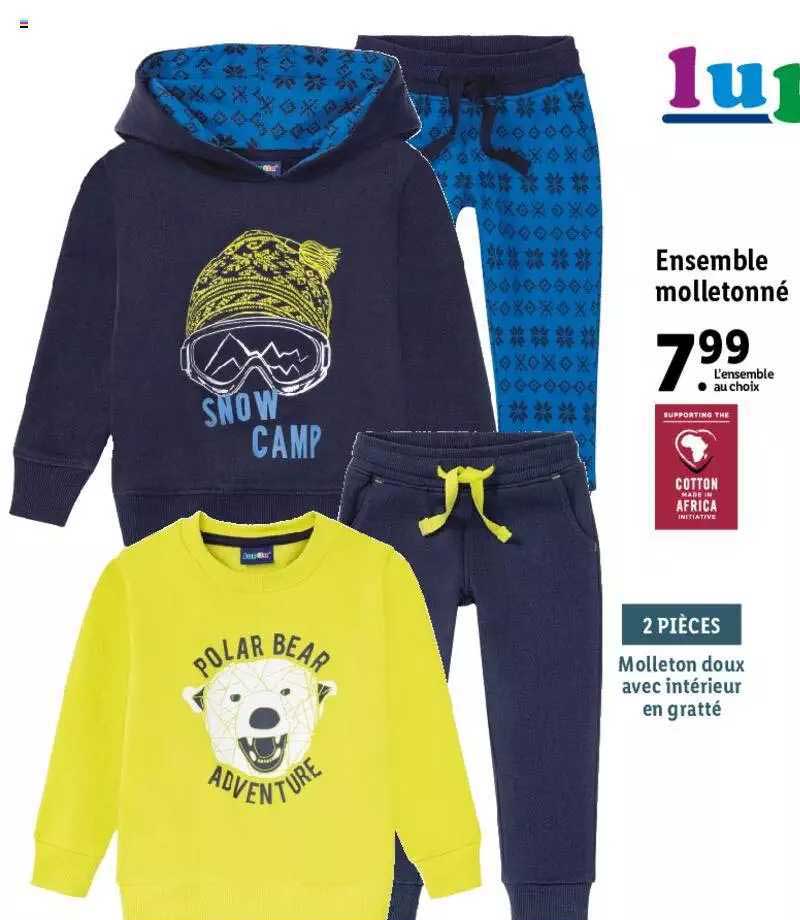 ensemble molletonnée