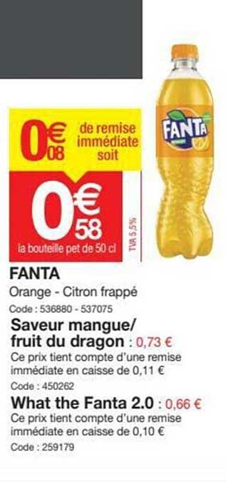 fanta, saveur mangue-fruit du dragon, what the fanta 2.0